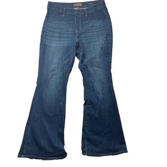 Judy Blue Dark Blue Flare Jeans Cotton Rayon Polyester Lycra Women Size 18W - Picture 1 of 14